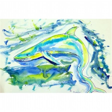 Betsy Drake Green Shark Door Mat, Small DM357